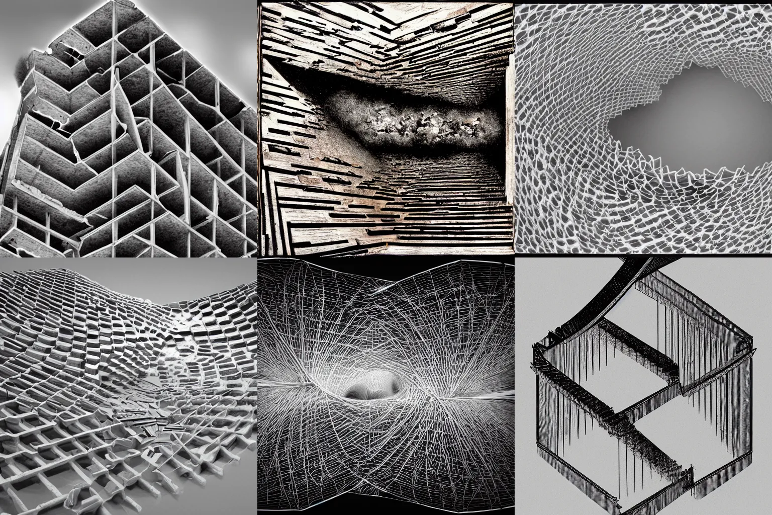 Prompt: metaphor of the collapse of a physical structure