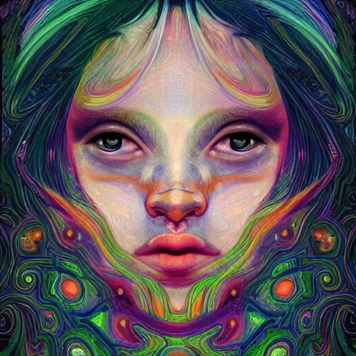 Image similar to beautiful detailed artistic portrait of a person travelling between different astral planes. grainy and rough. fine detail. soft colour scheme. artistic painting by lurid ( 2 0 2 2 ). featured on deviantart.