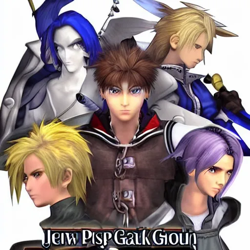 Image similar to JRPG game with ps1 graphics