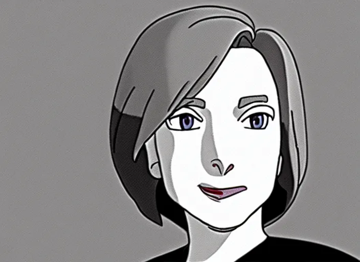 Image similar to an animation still of dana scully, in the style of studio ghibli, traditional animation, sharp detail, animation cel