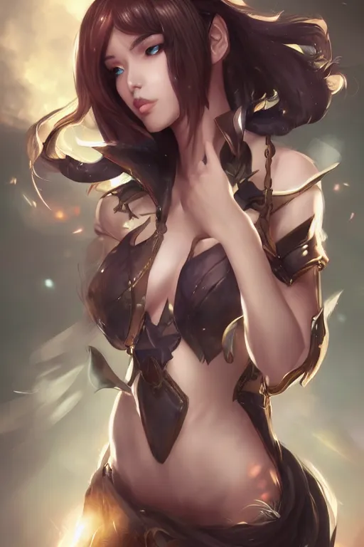 Image similar to female fantasy character in the style of Artgerm, WLOP, Rossdraws, trending on artstation