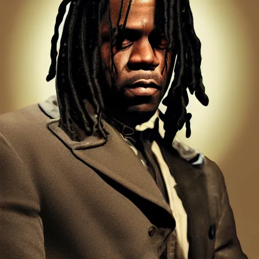 Image similar to Rapper Chief Keef In Django redemption 2 digital art 4K quality super realistic