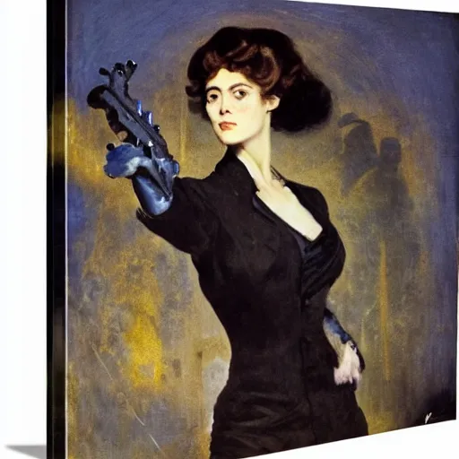 Image similar to action heroine spy by alfred stevens