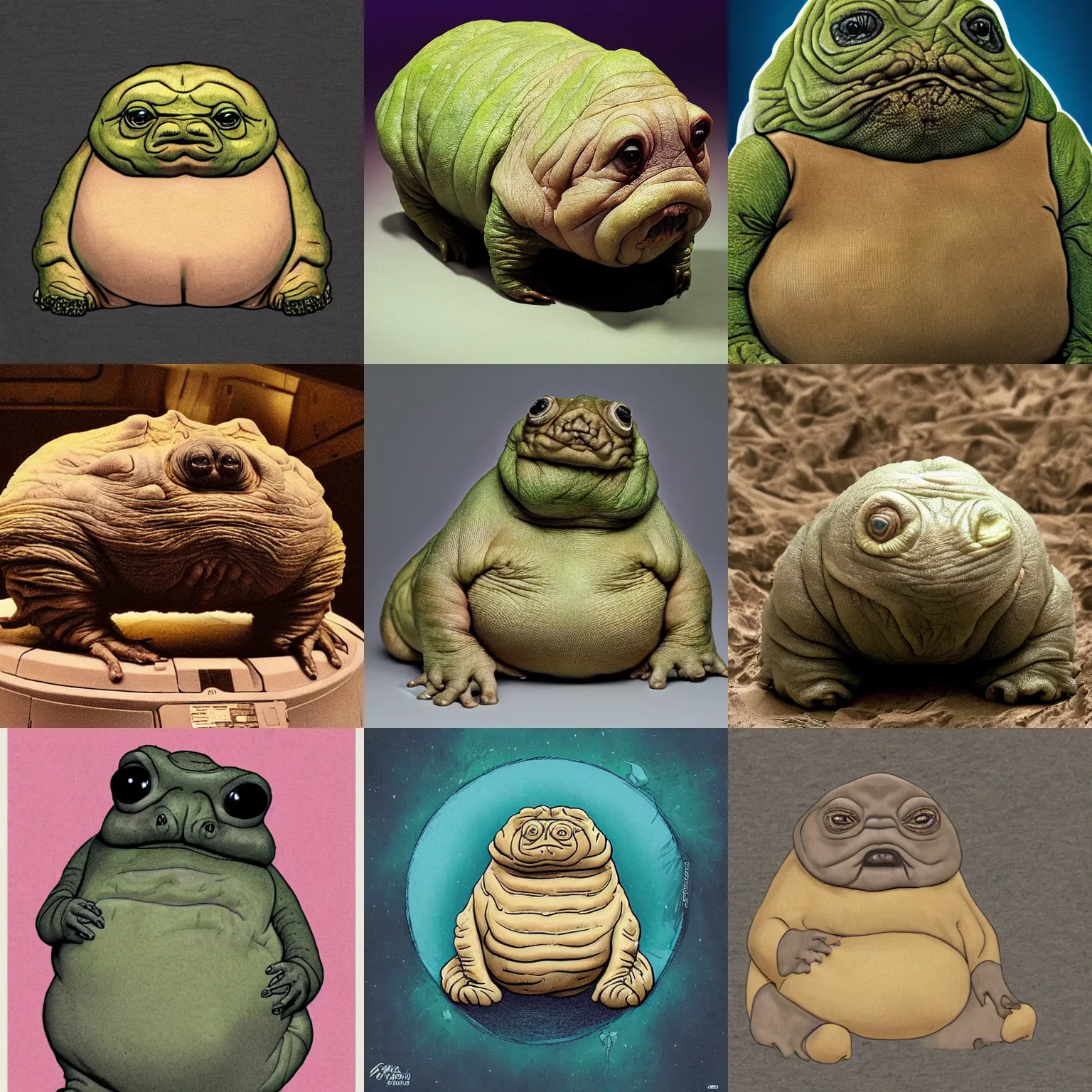 Prompt: jabba the hutt tardigrade