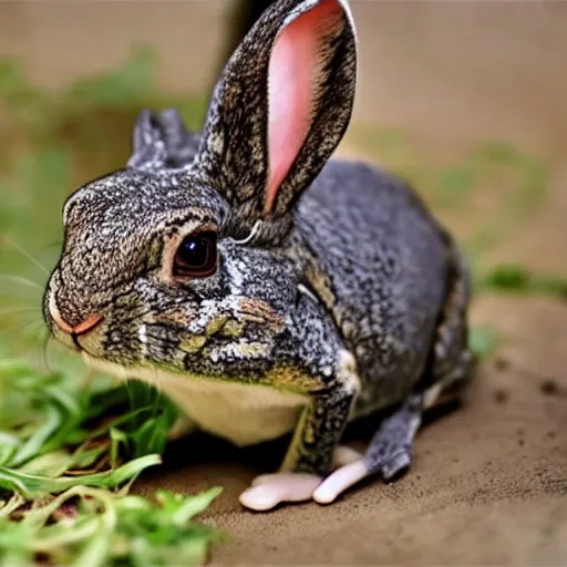 Image similar to photo of a hybrid between a rabbit and a frog