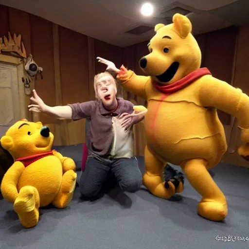 Image similar to Winnie the Pooh animatronic