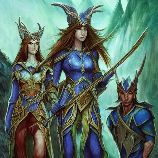 Prompt: llanowar elves, fantasy art