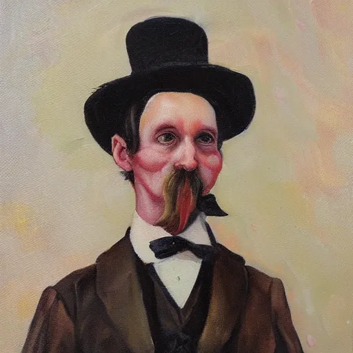 Prompt: chicken nugget as a victorian gentleman. oil painting