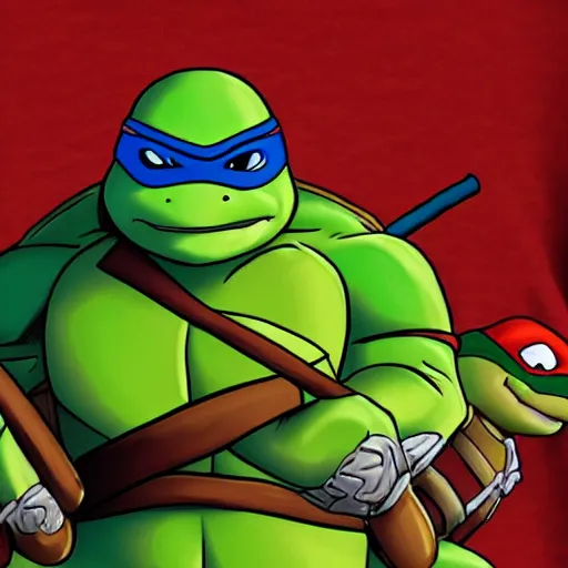 Prompt: Teenage Mutant Ninja Turtles as animated by Mobeius