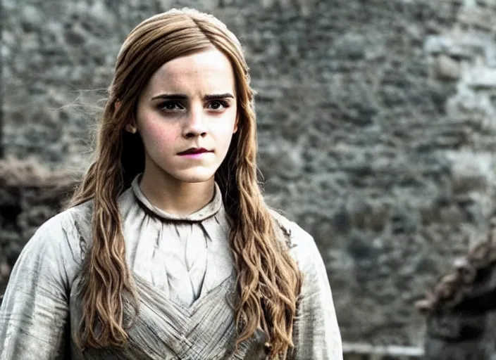 Image similar to emma watson as hermione granger in game of thrones