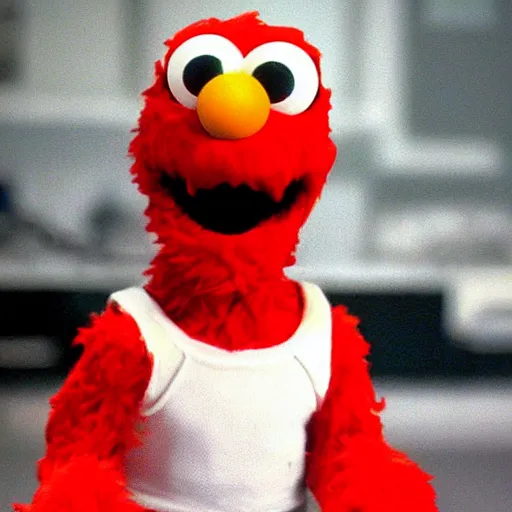 Prompt: Elmo version of Arnold Schwarzenegger in the terminator