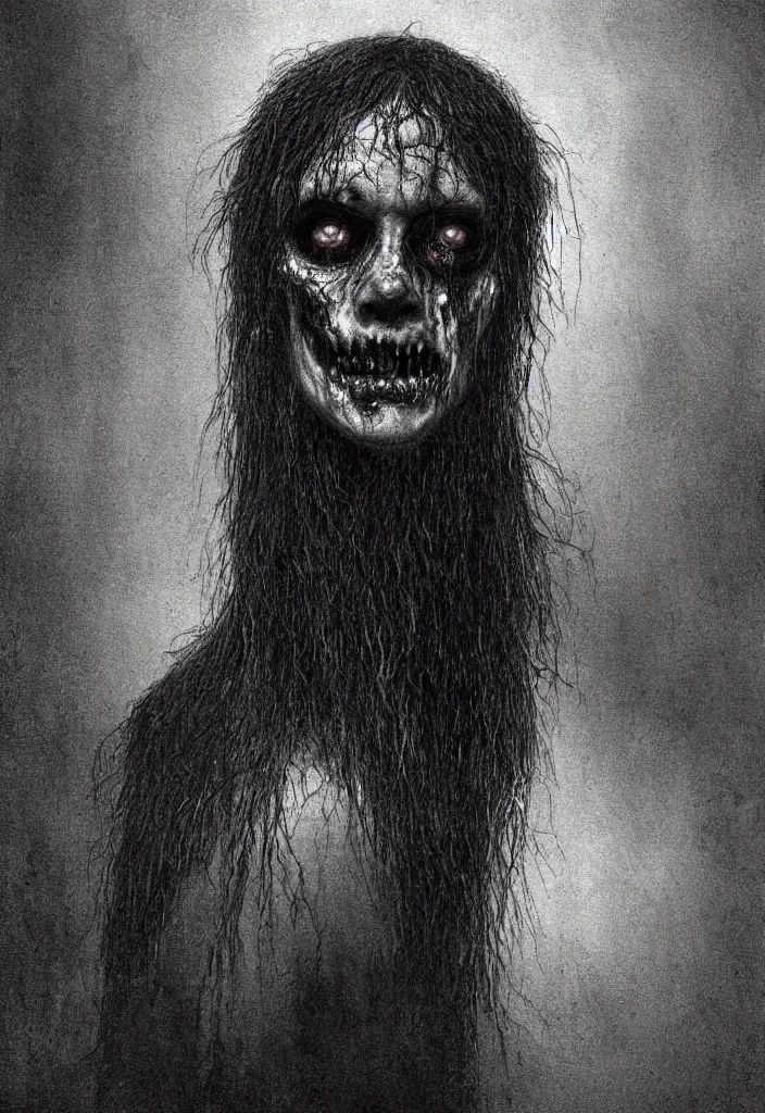 Prompt: closeup portrait of a zombie, creepy atmosphere, dark, portrait, very realistic, illustration by gustave dore