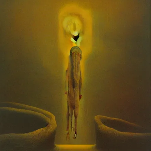 Prompt: Zdzisław Beksiński painting of a The Horror From Beyond