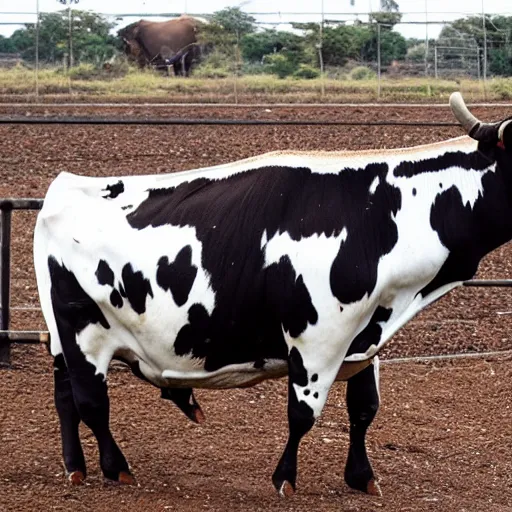 Prompt: an nguni cow on an sbb train