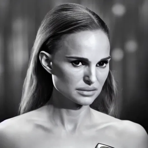 Image similar to Natalie Portman in Star Trek, (EOS 5DS R, ISO100, f/8, 1/125, 84mm, crisp face, facial features)