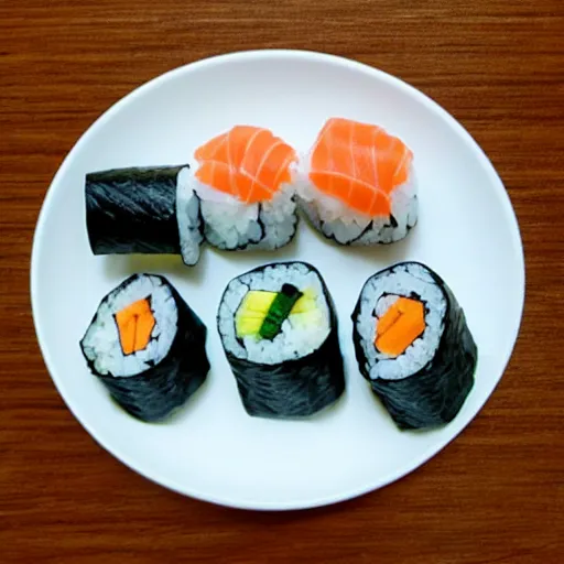 Prompt: an origami sushi