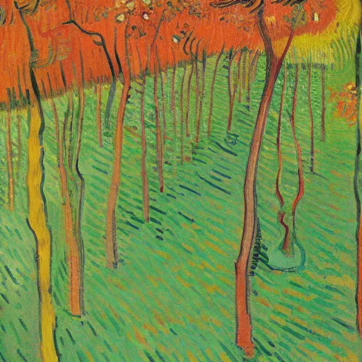 Image similar to raspberries in a forest by Vincent van Gogh