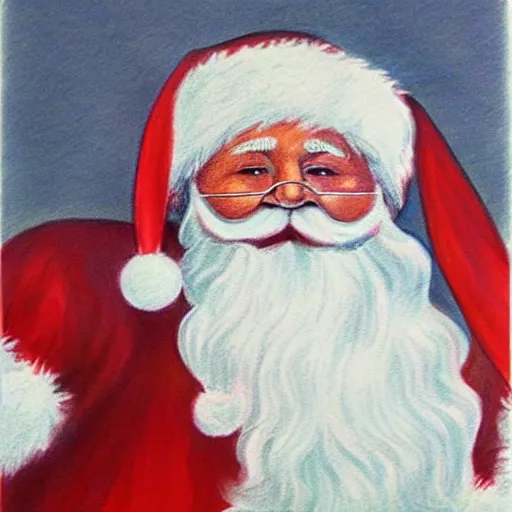 Prompt: a beautiful sketch of santa clause by gabi tozati