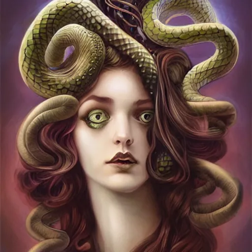 realistic mythological greek medusa, snakes on the | Stable Diffusion ...