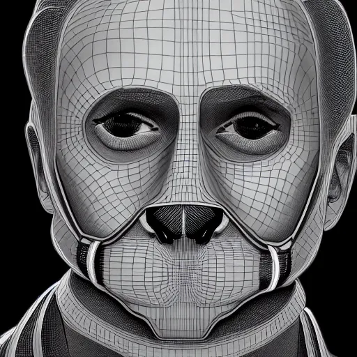 Prompt: hannibal lector, in the style of 3 d disney, symmetry, smooth, sharp focus, semi - realism, intricate detail.