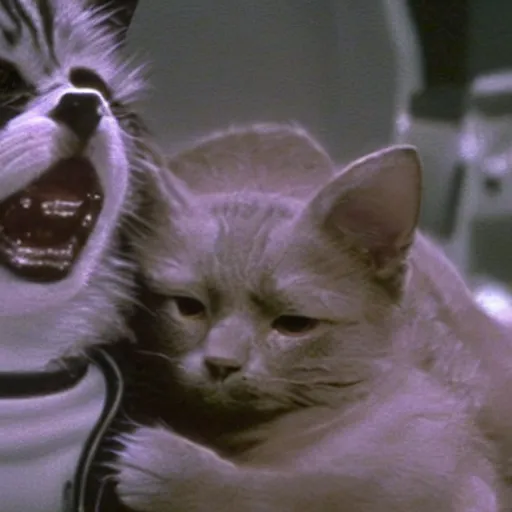 Image similar to a film still of cat - dog hybrid in star wars 1 9 7 7, realistic, photorealistic, detailed,