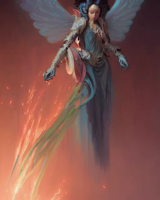 Prompt: character portrait of an arcane angel wearing robes, by peter mohrbacher, mark brooks, jim burns, marina abramovic, wadim kashin, greg rutkowski, trending on artstation