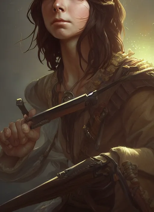 Image similar to carl grimes, d & d, fantasy, intricate, elegant, highly detailed, digital painting, artstation, concept art, matte, sharp focus, illustration, hearthstone, art by artgerm and greg rutkowski and alphonse mucha