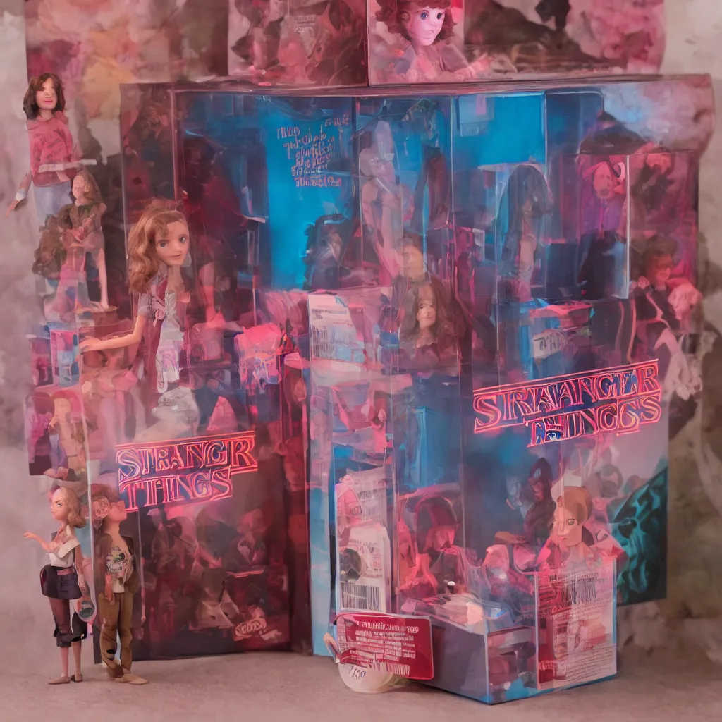 Prompt: Stranger Things Barbie Doll in the upside down