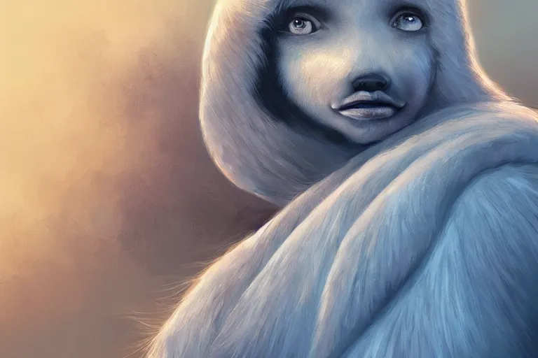 Image similar to a relaxed eskimo looking to the sky, alexy grey, digital art,