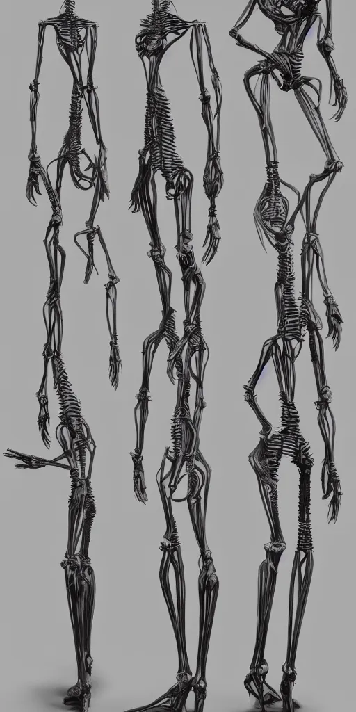 Prompt: 3d steampunk vertical tubeworm, game character design, long slender tall lanky body, no appendages, no arms, no legs, striations, articulated joints, white background, intricate, trending on artstation