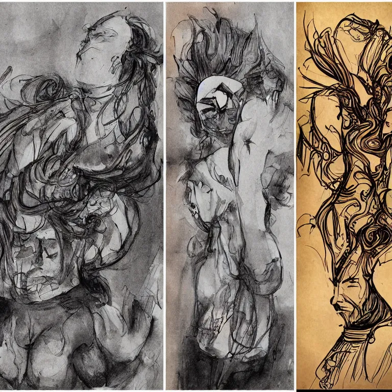 Image similar to different styles of illustration compared