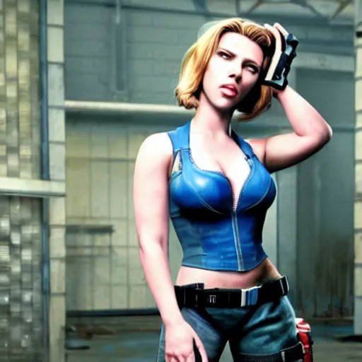 Image similar to Scarlett Johansson as Jill Valentine