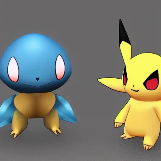 Image similar to a new pokemon never seen before, 3D rendering