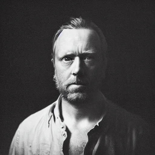 Prompt: Thomas Edward Yorke lost, a photo by John E. Berninger, ultrafine detail, chiaroscuro, private press, associated press photo, angelic photograph, masterpiece