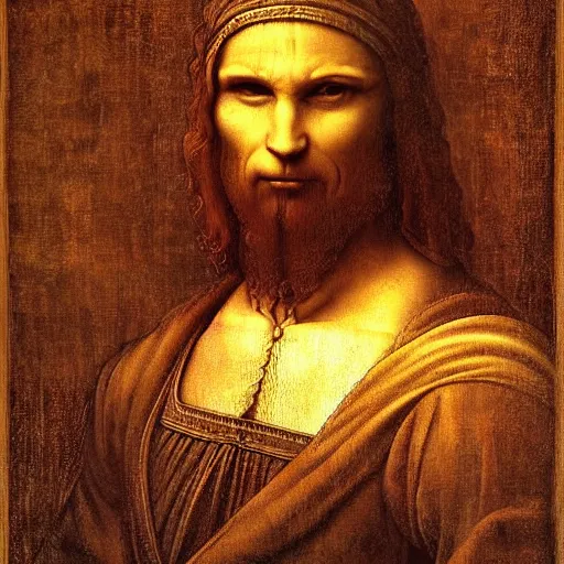 Image similar to the man i see in my nightmares, by da vinci