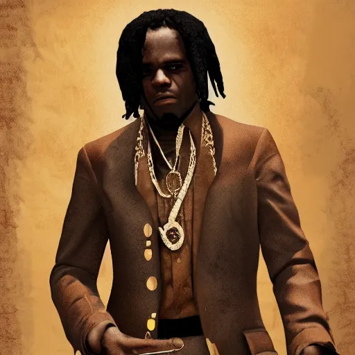 Image similar to Rapper Chief Keef In Django redemption 2 digital art 4K quality super realistic