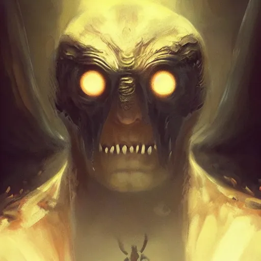 Image similar to a hyper realistic portrait painting of the mothman, glowing eyes, creepy, backlight, horror vibe, real, realistic lighting in the style of greg rutkowski, trending on artstation,