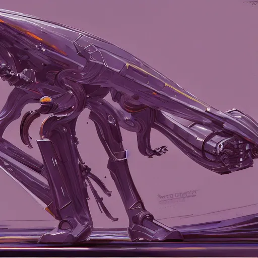 Prompt: painting of a final fantasy scifi tech hardsurface shape form exploration, big medium small, artstation, colored marker, syd mead, hr giger, concept art