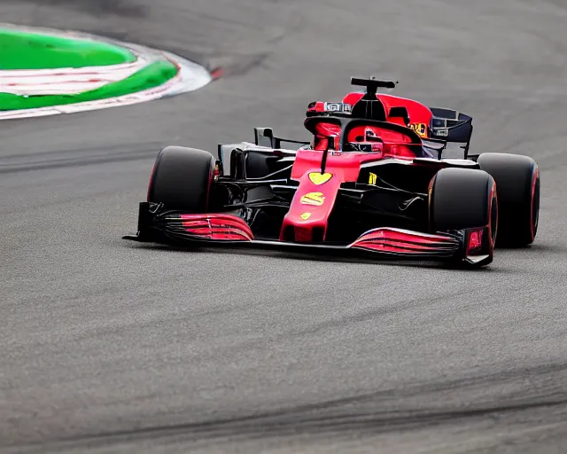 Image similar to live action photo of the 2 0 2 1 f 1 scuderia ferrari, 8 k, sports photography