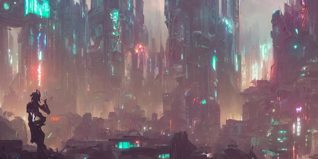 Prompt: cyberpunk city center concept art by pete mohrbacher and artgerm and wlop and greg rutkowski, digital art, highly detailed, intricate, sci-fi, neon colors, sharp focus, Trending on Artstation HQ, deviantart, unreal engine 5, 4K UHD image