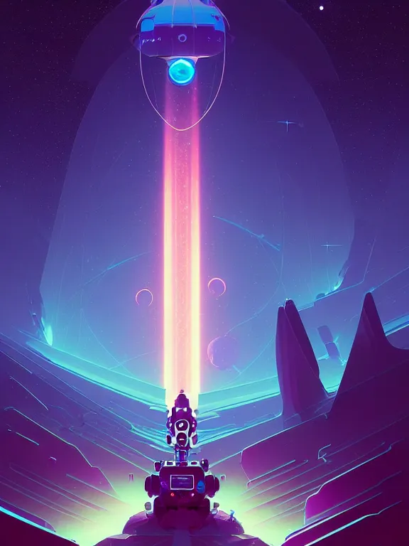 Prompt: robotic expedition of star birth by christopher balaskas and anton fadeev and dan mumford and beeple and norman rockwell, asymmetrical!!, asymmetry!!, hyperrealistic, solarpunk, high contrast, intricate details, ultra detailed, space, nebula, sharp focus, astronomy, architecture concept, crisp edges, sharp edges, hdr, mist, reflections