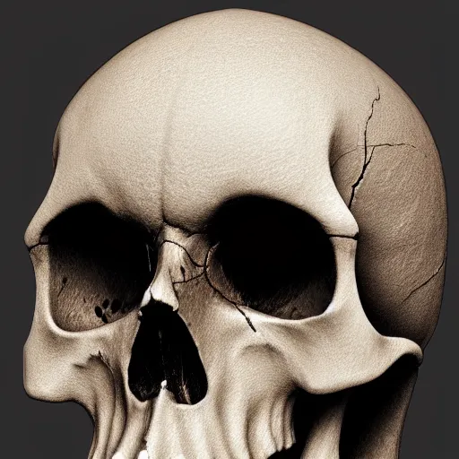 Prompt: close up photo of skull realistic ,4k