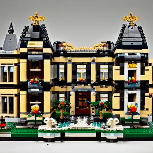 Prompt: lego baroque mansion