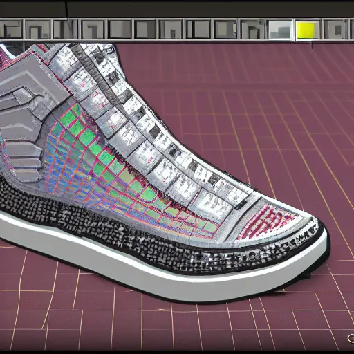 Image similar to balenciaga sneakers in minecraft, highly detailed, rim light, art, cinematic lighting, very coherent, hyper realism, high detail, 8 k, colorful