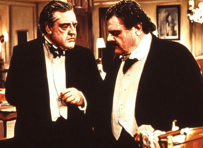 Image similar to film still of John Goodman!!!! as Vito Corleone in The Godfather 1972