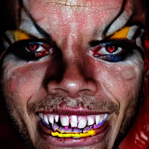 Image similar to a devil, close - up portrait photo by david lachapelle, masterpiece, trending on flickr