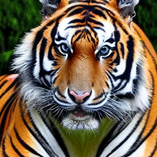 Prompt: photo of a horse tiger hybrid