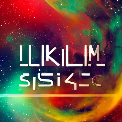 Prompt: Liminal space in outer space, typography