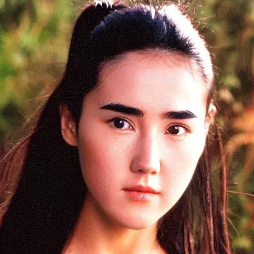 Prompt: face of young Chinese Jennifer Connelly