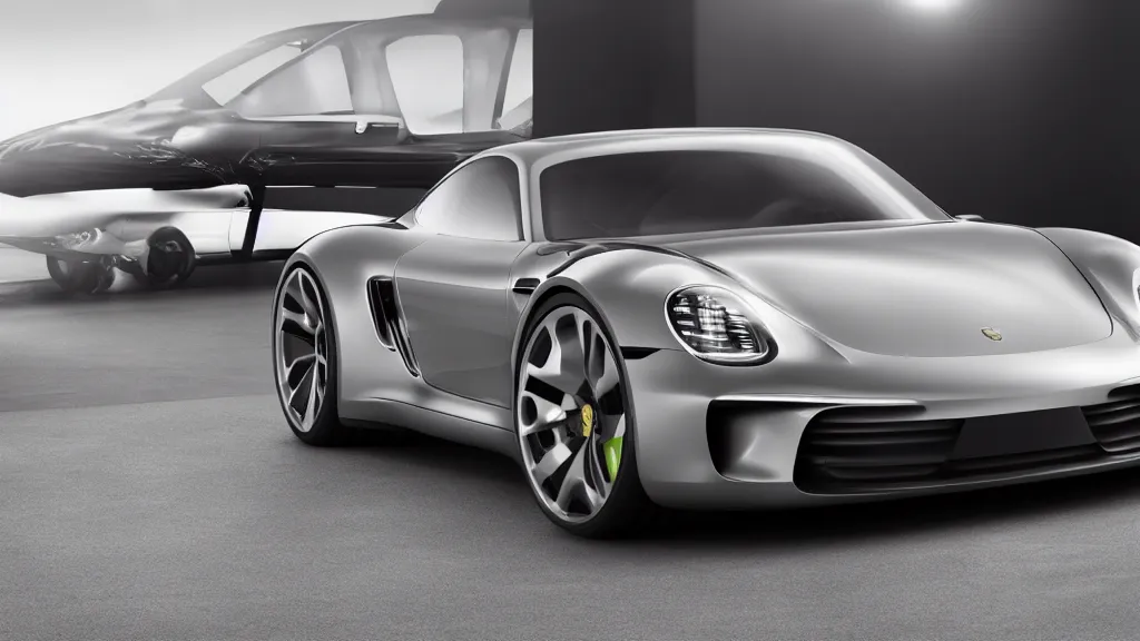 Prompt: photo of a porsche concept car